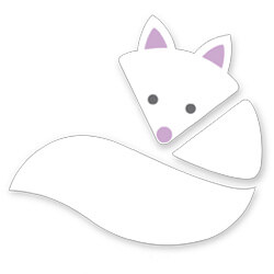 Snowfox white fox logo